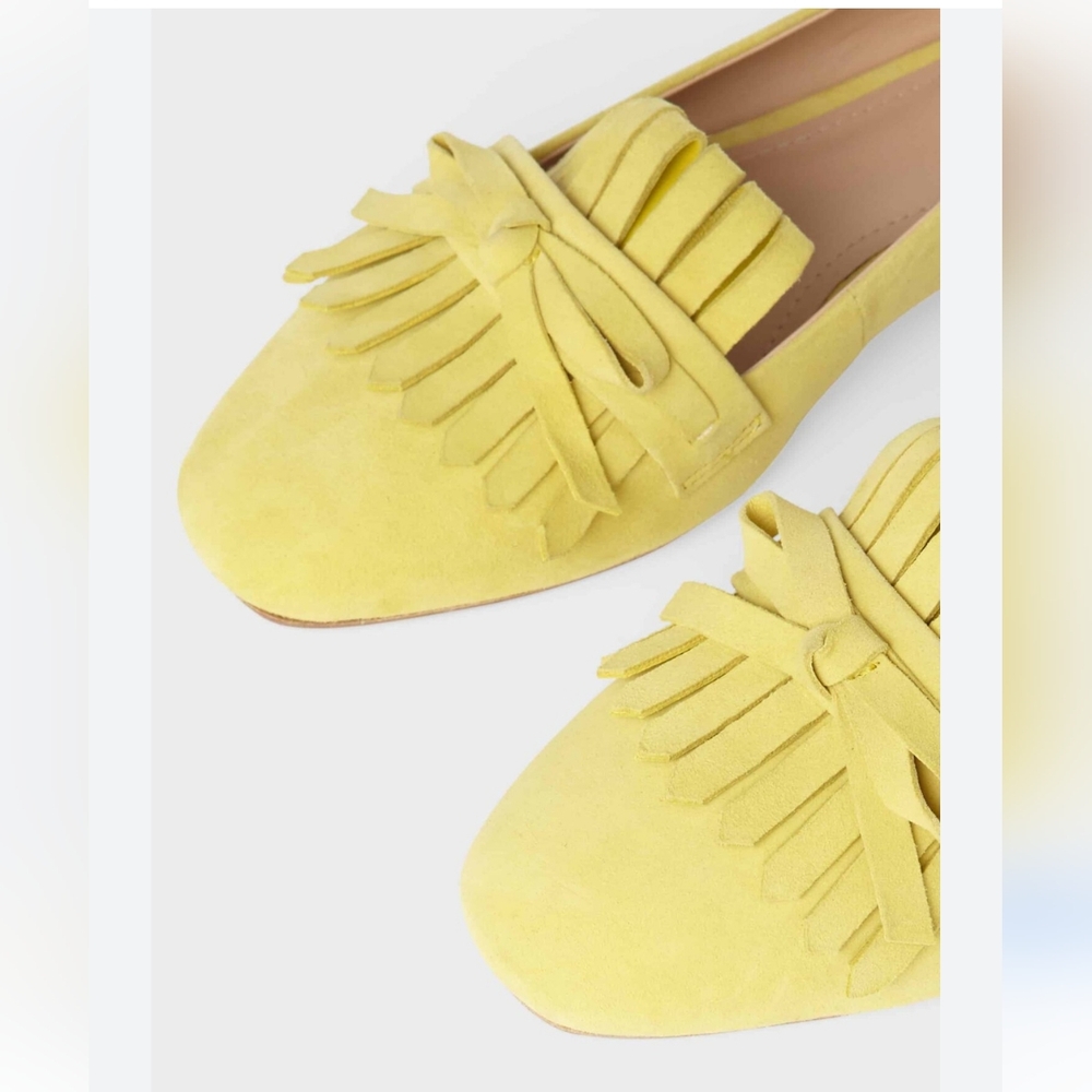HOBBS/Roxanne suede  Loafer /lemon / Size Eu 40 US 9 / NWB.